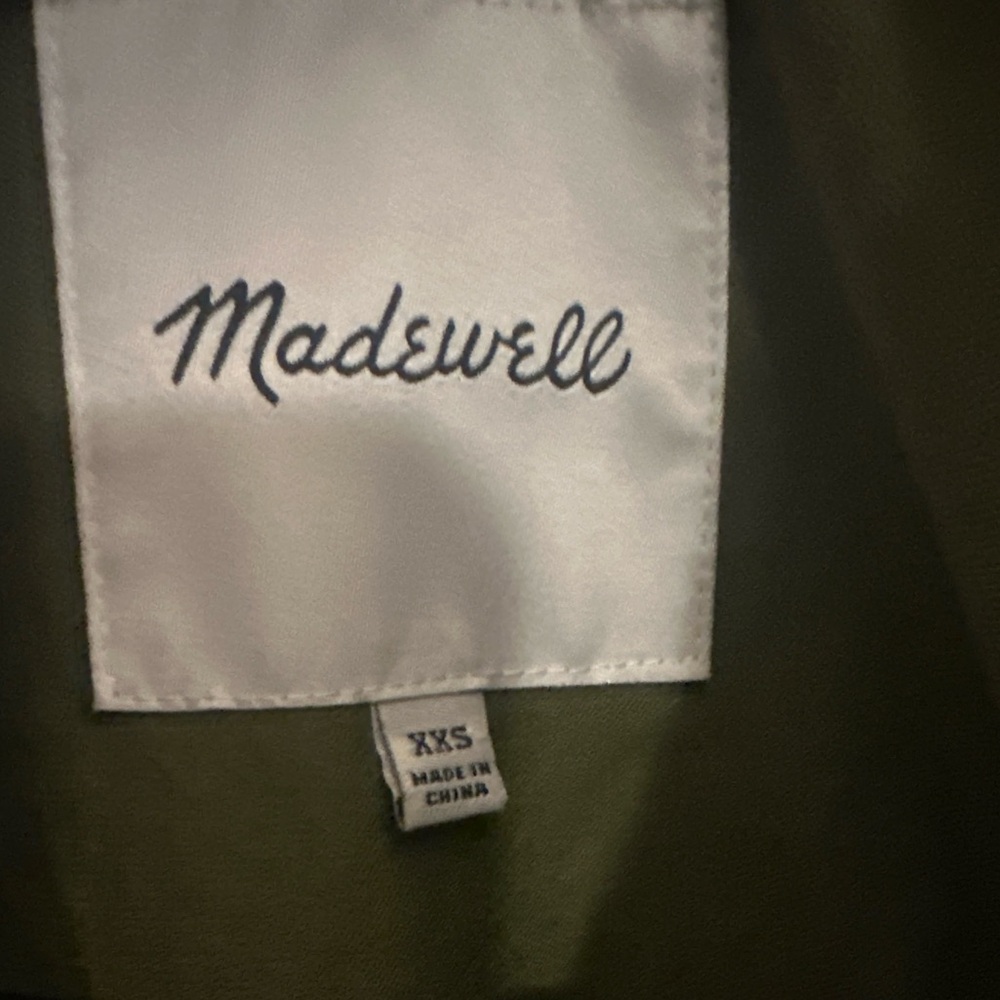 Madewell Baylow Cropped Jacket XXS Olive Utility Cotton Chore Minimalist - Picture 10 of 11